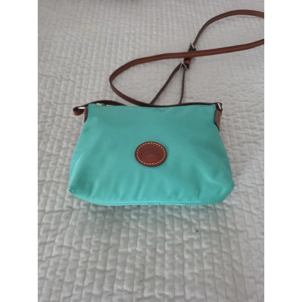 Dooney & Bourke Nylon Seafoam Green Crossbody Pouchette Bag